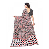 Generic Women's Georgette Printed Saree With Unstitched Blouse 5.5Mtr (Red)