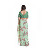 Generic Women's Georgette Printed Saree With Unstitched Blouse 5.5Mtr (Light Green)