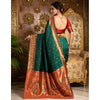 Generic Women's Silk Blend Zari Woven Saree With Unstitched Blouse 5.5Mtr (Green)