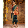 Generic Women's Silk Blend Zari Woven Saree With Unstitched Blouse 5.5Mtr (Dark-Green)
