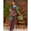 Generic Women's Silk Blend Zari Weaving Saree With Unstitched Blouse 5.5Mtr (Light Green)