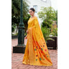 Generic Women's Silk Blend Paithani Weaving Saree With Unstitched Blouse 5.5Mtr (Mustard)