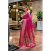Generic Women's Silk Blend Paithani Weaving Saree With Unstitched Blouse 5.5Mtr (Pink)
