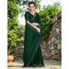 Generic Women's Rangoli Diamond Weaving - Stone Work Saree With Unstitched Blouse 5.5Mtr (Green)
